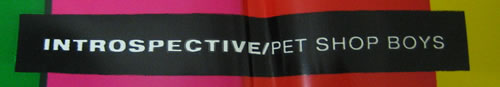 Pet Shop Boys Introspective Carrier Bag memorabilia UK PSBMMIN30407