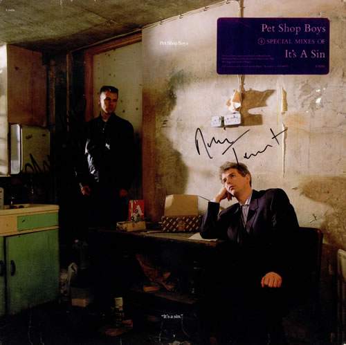 Pet Shop Boys It's A Sin - Autographed 12" vinyl single (12 inch record / Maxi-single) US PSB12IT482055