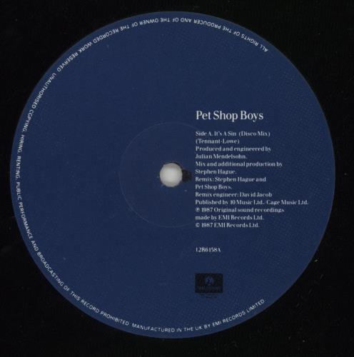 Pet Shop Boys It's A Sin - Double Sleeve 12" vinyl single (12 inch record / Maxi-single) UK PSB12IT04243