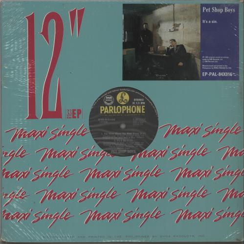 Pet Shop Boys It's A Sin 12" vinyl single (12 inch record / Maxi-single) Philippino PSB12IT181842