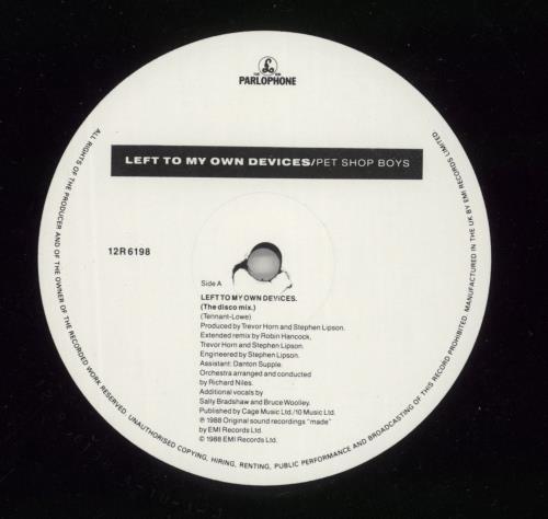 Pet Shop Boys Left To My Own Devices 12" vinyl single (12 inch record / Maxi-single) UK PSB12LE38983