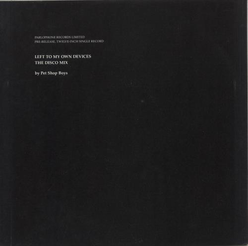 Pet Shop Boys Left To My Own Devices 12" vinyl single (12 inch record / Maxi-single) UK PSB12LE04174