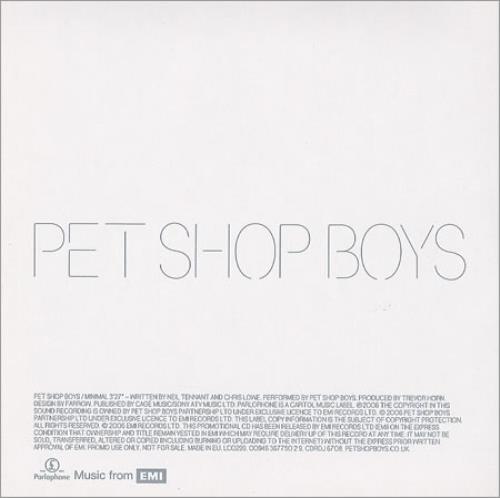 Pet Shop Boys Minimal CD single (CD5 / 5") UK PSBC5MI369072