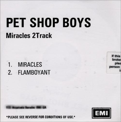 Pet Shop Boys Miracles CD single (CD5 / 5") UK PSBC5MI447339