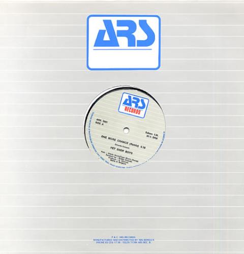 Pet Shop Boys One More Chance - A.R.S. Sleeve 12" vinyl single (12 inch record / Maxi-single) Belgian PSB12ON125092