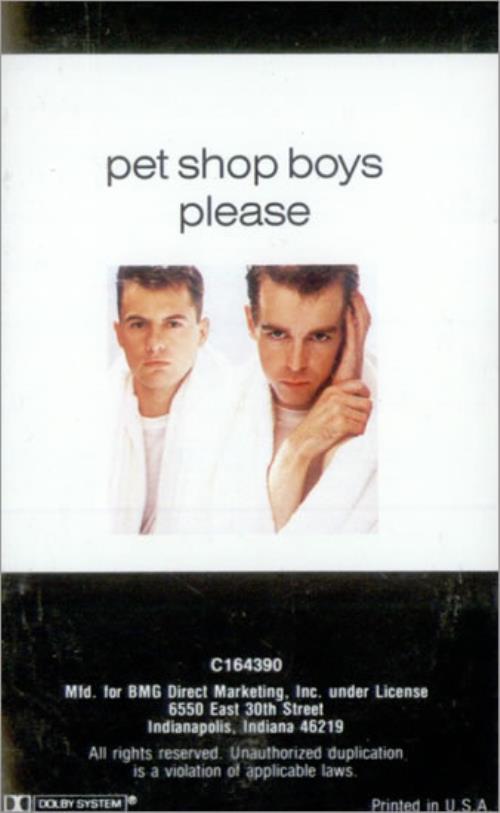 Pet Shop Boys Please cassette album US PSBCLPL500445