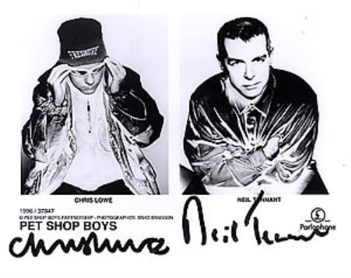 Pet Shop Boys Publicity Photograph With Facsimile Signatures photograph UK PSBPHPU259646