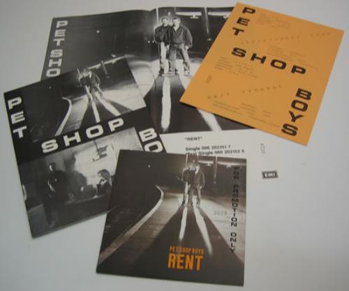 Pet Shop Boys Rent 7" vinyl single (7 inch record / 45) German PSB07RE371579