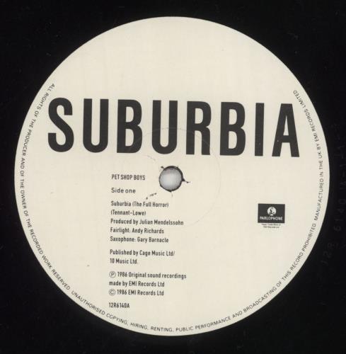 Pet Shop Boys Suburbia - Hype Stickered Double Sleeve 12" vinyl single (12 inch record / Maxi-single) UK PSB12SU04213