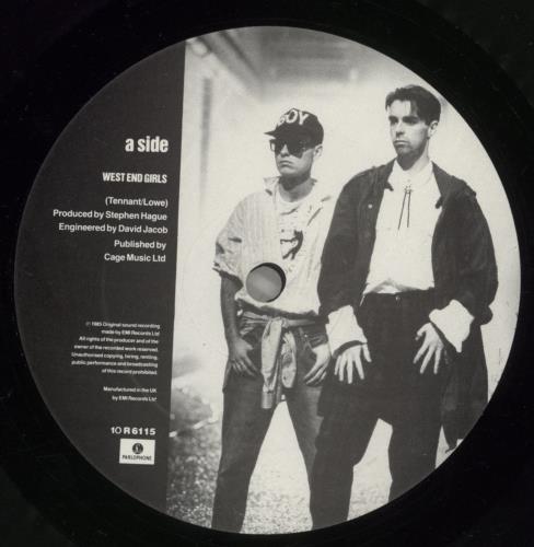 Pet Shop Boys West End Girls 10" vinyl single (10 inch record) UK PSB10WE48637