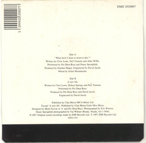 Pet Shop Boys What Have I Done 7" vinyl single (7 inch record / 45) South African PSB07WH89188