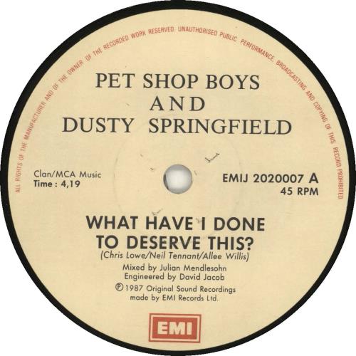 Pet Shop Boys What Have I Done 7" vinyl single (7 inch record / 45) South African PSB07WH89188