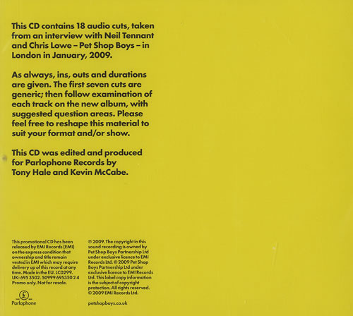 Pet Shop Boys Yes, Pet Shop Boys Interview - Sealed CD album (CDLP) UK PSBCDYE467512