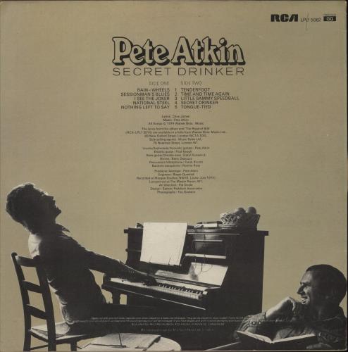 Pete Atkin Secret Drinker vinyl LP album (LP record) UK PAALPSE564632