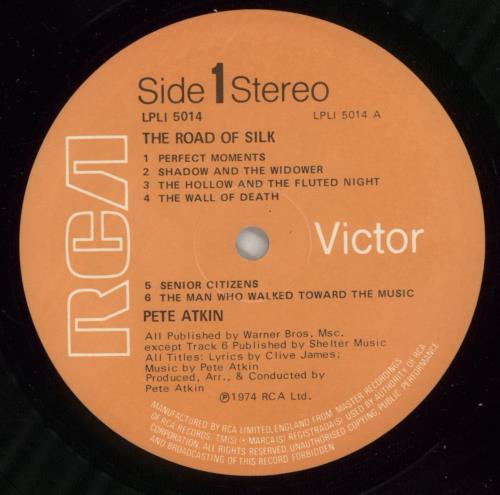 Pete Atkin The Road Of Silk vinyl LP album (LP record) UK PAALPTH496674