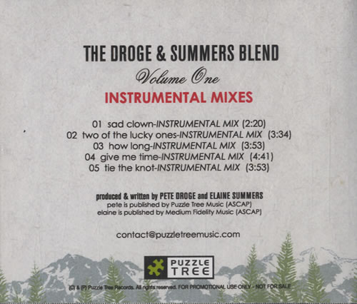 Pete Droge Volume One CD-R acetate US PG7CRVO525167