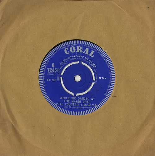 Pete Fountain While We Danced At The Mardi Gras 7" vinyl single (7 inch record / 45) UK PFN07WH481292