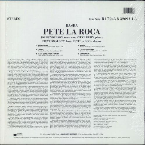 Pete La Roca Basra - 180gm - stickered shrink vinyl LP album (LP record) US 510LPBA810397