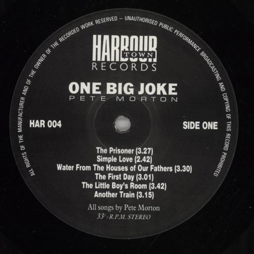 Pete Morton One Big Joke vinyl LP album (LP record) UK P1TLPON543558