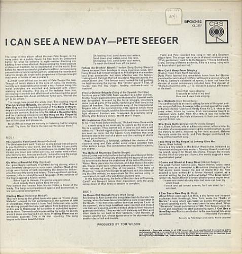 Pete Seeger I Can See A New Day vinyl LP album (LP record) UK PB-LPIC329269