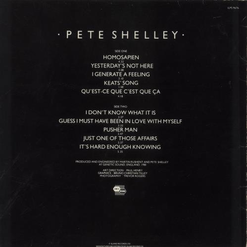 Pete Shelley Homosapien - EX vinyl LP album (LP record) UK PLLLPHO877558