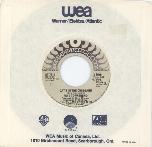 Pete Townshend A Little Is Enough 7" vinyl single (7 inch record / 45) Canadian TOW07AL94700