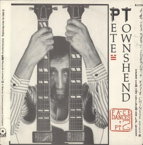 Pete Townshend Face Dances Pt 2 7" vinyl single (7 inch record / 45) UK TOW07FA50742