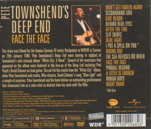 Pete Townshend Face The Face - Sealed 2-disc CD/DVD set UK TOW2DFA661514