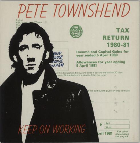 Pete Townshend Keep On Working 7" vinyl single (7 inch record / 45) UK TOW07KE129897