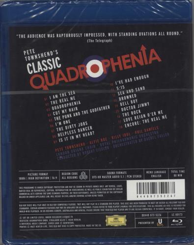 Pete Townshend Pete Townshend's Classic Quadrophenia Live From The Royal Albert Hall - Sealed Blu Ray DVD UK TOWBRPE876536