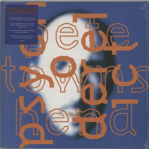 Pete Townshend Psychoderelict - 180gm Orange Vinyl + Sealed 2-LP vinyl record set (Double LP Album) UK TOW2LPS686886