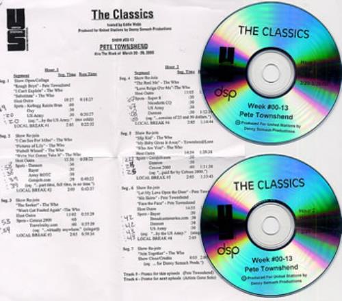 Pete Townshend The Classics 2 CD album set (Double CD) US TOW2CTH187285
