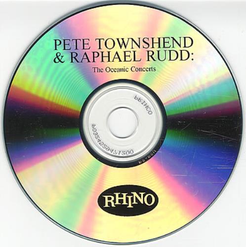 Pete Townshend The Oceanic Concerts CD-R acetate US TOWCRTH382827
