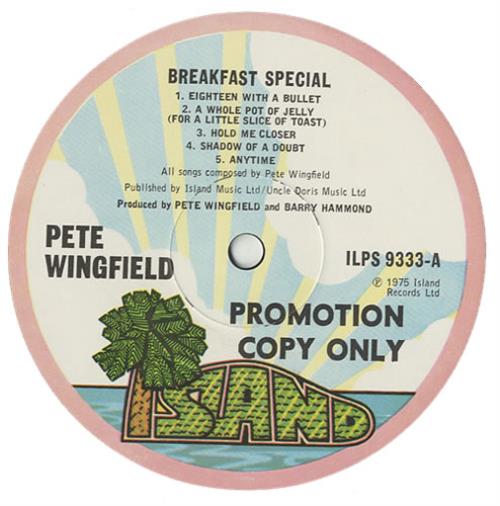 Pete Wingfield Breakfast Special vinyl LP album (LP record) UK PTWLPBR439033