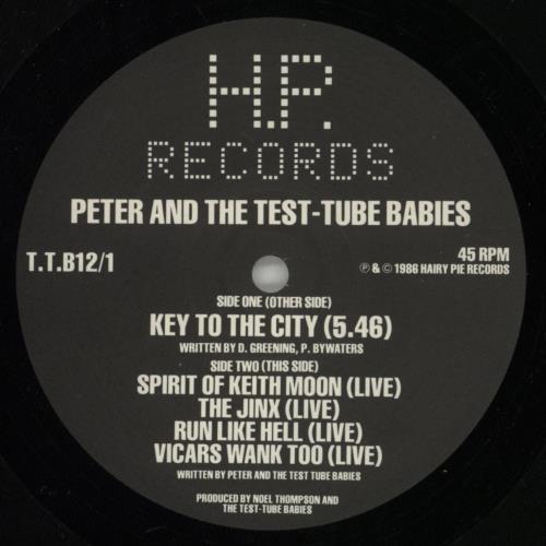 Peter & The Test Tube Babies Key To The City 12" vinyl single (12 inch record / Maxi-single) UK P&B12KE653353