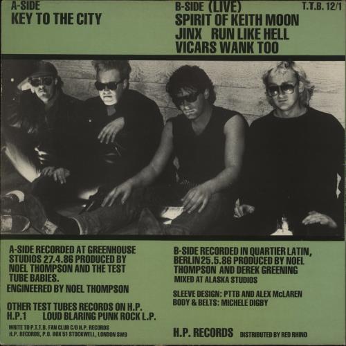 Peter & The Test Tube Babies Key To The City 12" vinyl single (12 inch record / Maxi-single) UK P&B12KE653353