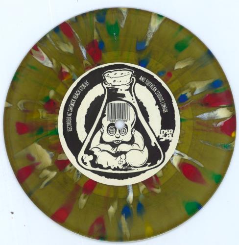 Peter & The Test Tube Babies Supermodels - Clear With Multicolour Splatter 7" vinyl single (7 inch record / 45) UK P&B07SU807545