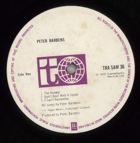 Peter Bardens Vintage '69 - EX vinyl LP album (LP record) UK PDNLPVI880746