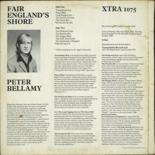 Peter Bellamy Fair England's Shore vinyl LP album (LP record) UK 3PBLPFA789422