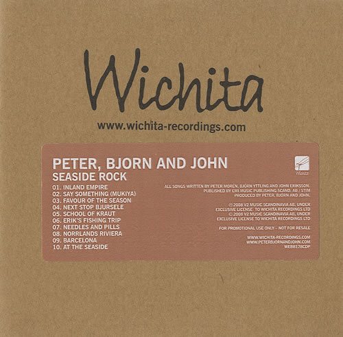Peter Bjorn And John Seaside Rock CD album (CDLP) UK PEJCDSE468521