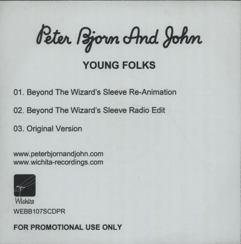 Peter Bjorn And John Young Folks CD-R acetate US PEJCRYO673813