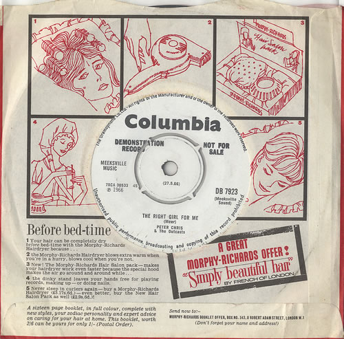 Peter Chris Over The Hill 7" vinyl single (7 inch record / 45) UK PTQ07OV452110