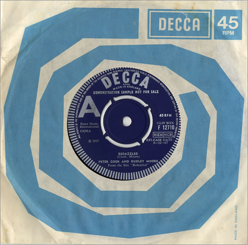 Peter Cook & Dudley Moore Bedazzled 7" vinyl single (7 inch record / 45) UK P&D07BE479856