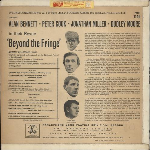 Peter Cook & Dudley Moore Beyond The Fringe - 1st - EX vinyl LP album (LP record) UK P&DLPBE778525