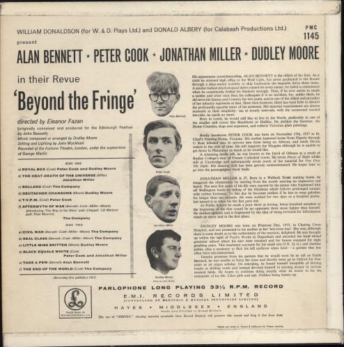 Peter Cook & Dudley Moore Beyond The Fringe - 1st vinyl LP album (LP record) UK P&DLPBE450004