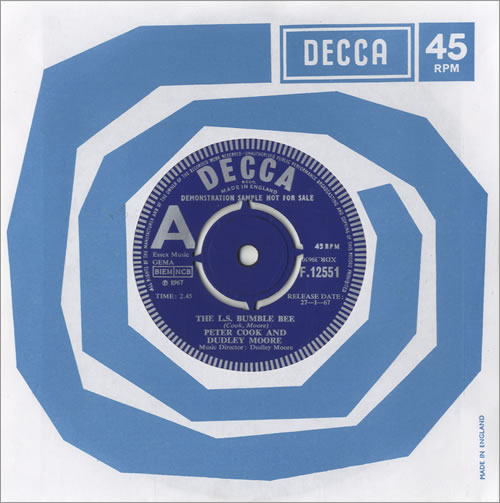 Peter Cook & Dudley Moore The L.S. Bumble Bee 7" vinyl single (7 inch record / 45) UK P&D07TH476892