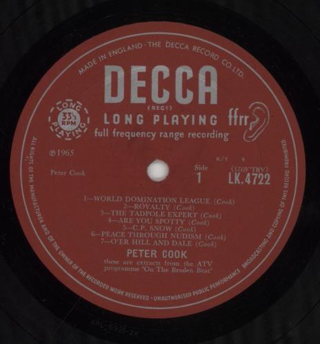 Peter Cook The Misty Mr. Wisty - EX vinyl LP album (LP record) UK P\CLPTH561355