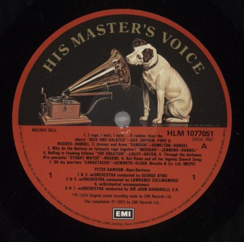 Peter Dawson The Art of Peter Dawson: Opera . Oratorio . German & Russian Songs . English Operas & Songs 2-LP vinyl record set (Double LP Album) UK P112LTH879905