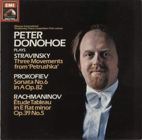 Peter Donohoe Three Movements From 'Petrushka' / Sonata No.6 In A Op.82 / tude Tableau In E Flat Minor Op.39 No.5 vinyl LP album (LP record) UK 847LPTH863795