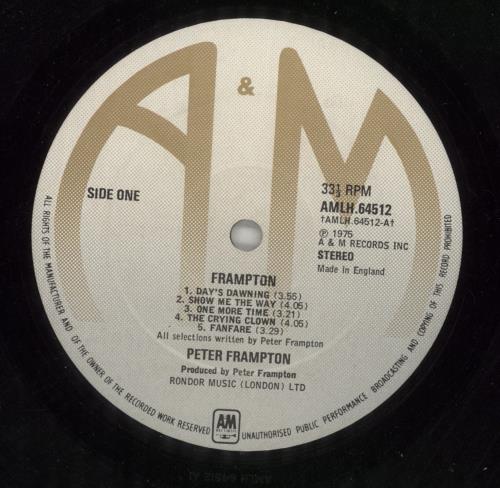 Peter Frampton Frampton - EX vinyl LP album (LP record) UK PFRLPFR796086